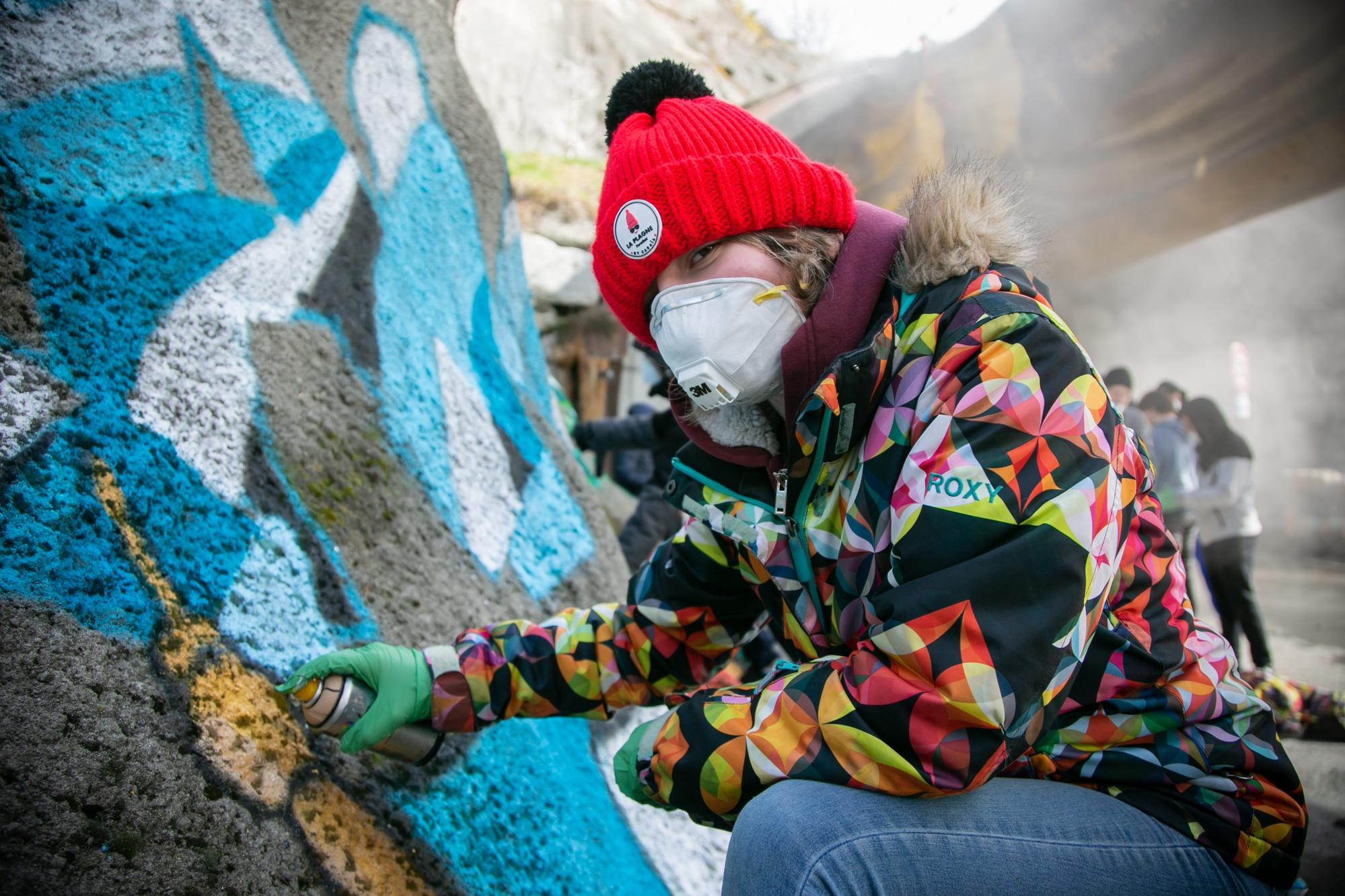 Street Art sur le chantier de La Praz