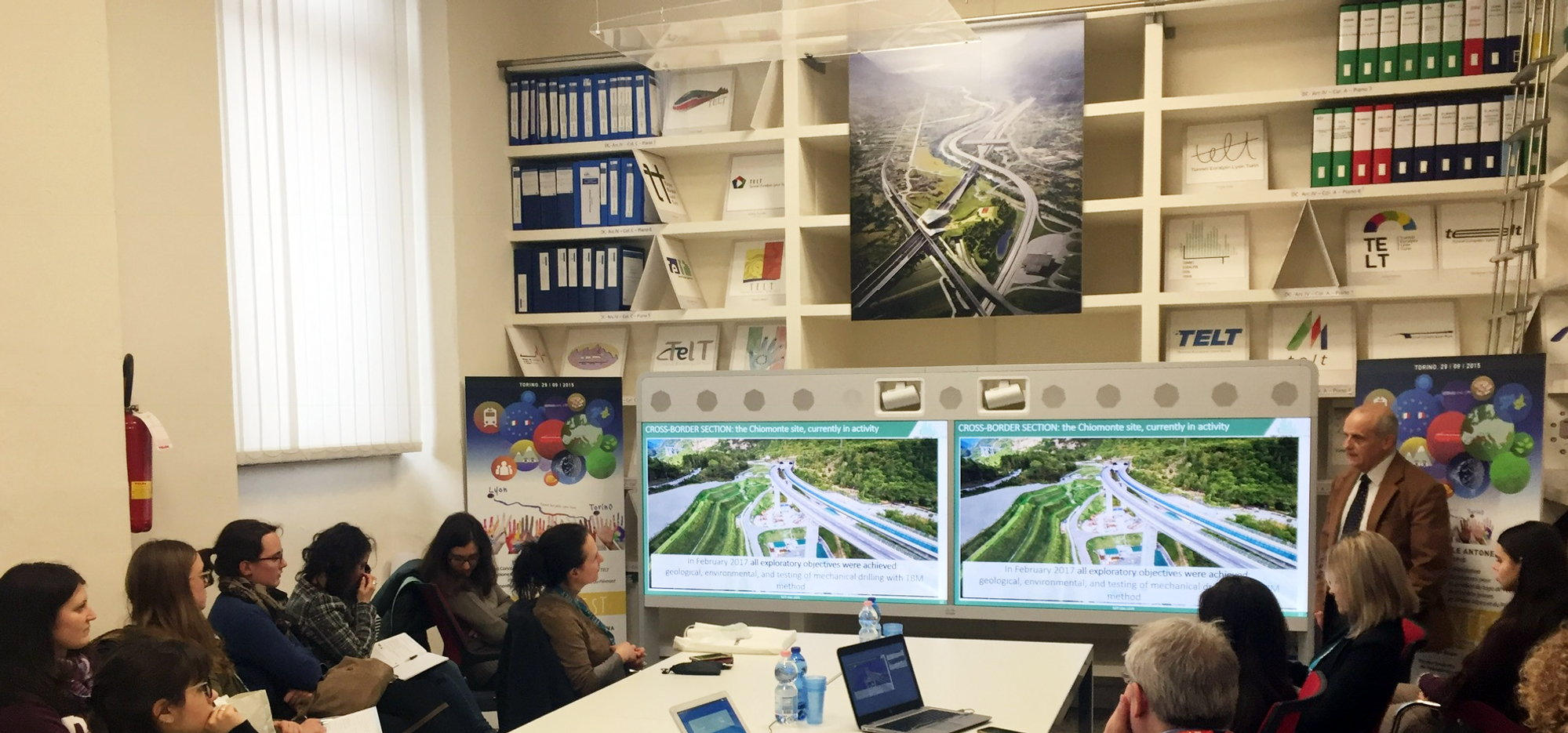 Les étudiants du master sur la mobilité durable visitent TELT à Turin