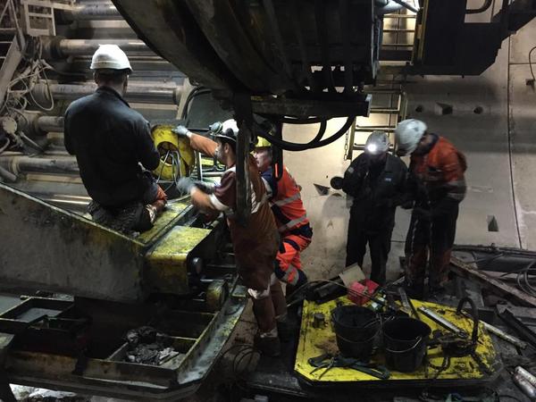 Description du dépassement de la part du tunnelier « Federica » d’un accident géologique au chantier de Saint-Martin-la-Porte
